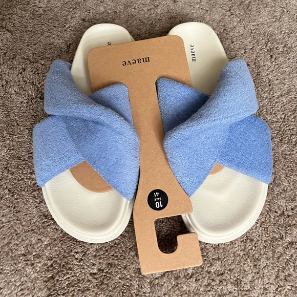 Anthropologie Maeve Terry Slide Sandals size 9 summer minimalist preppy - Picture 6 of 7